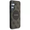 Guess 4G Round Patch Classic Logo MagSafe Case for Samsung Galaxy S25+ (Brown)