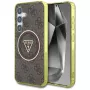 Guess 4G Glitter Triangle Buttons MagSafe Case Samsung Galaxy S25 (Brūns)