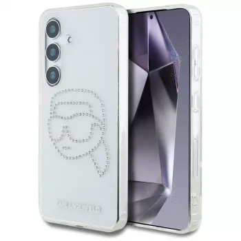 Karl Lagerfeld Rhinestones Karl Head Logo Case for Samsung Galaxy S25 (Caurspīdīgs)