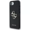 Guess Grained Big 4G Logo Small Classic Logo Phone Case iPhone 16e (Melns)
