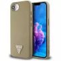 Guess Grained Triangle MacSafe maciņš iPhone 16e (Brūns)