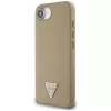 Guess Grained Triangle MacSafe maciņš iPhone 16e (Brūns)