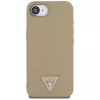 Guess Grained Triangle MacSafe maciņš iPhone 16e (Brūns)