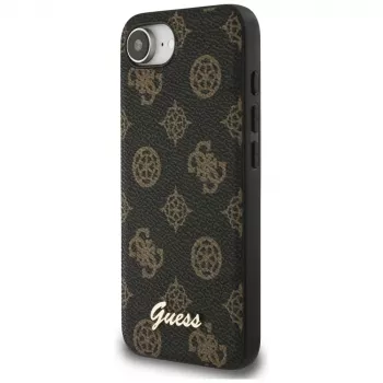 Guess Peony Script Logo MagSafe Case Apple iPhone 16e / 17e, Melns