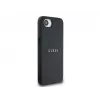 Guess Grained Ring MagSafe Case iPhone 16e (Black)