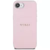 Guess Grained Ring MagSafe Maciņš Apple iPhone 16e (Rozā)