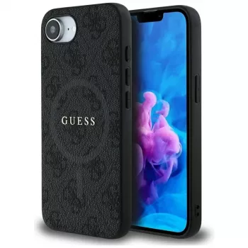 Guess 4G Ring Classic Logo Maciņš iPhone 16e (Melns)