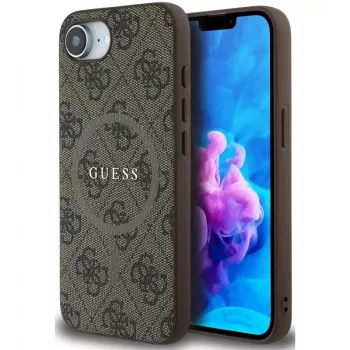 Guess 4G Ring Classic Logo Maciešu futrālis Apple iPhone 16e (Brūns)