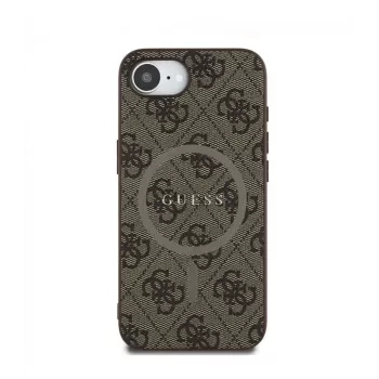 Guess 4G Ring Classic Logo Maciešu futrālis Apple iPhone 16e (Brūns)