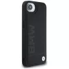 BMW Leather Hot Stamp Maciņš iPhone 16e / 17e Melns