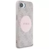 Guess 4G Circle Classic Logo Maciešu MacSafe Maciņš iPhone 16e – Rozā