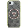 Guess IML Metal Glitter 4G Circle Triangle MagSafe Case Apple iPhone 16e (Brūns)