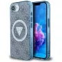 Guess IML Metal Glitter 4G Circle Triangle MagSafe Case iPhone 16e (Zils)