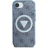 Guess IML Metal Glitter 4G Circle Triangle MagSafe Case iPhone 16e (Zils)