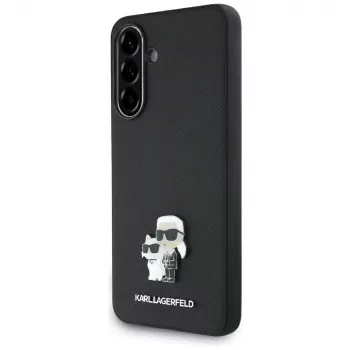 Karl Lagerfeld Saffiano Case with K&CMetal Logo for Samsung Galaxy A36 Black
