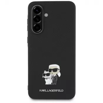 Karl Lagerfeld Saffiano Case with K&CMetal Logo for Samsung Galaxy A36 Black