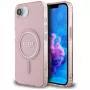 Guess IML Glitter Circle MagSafe Case for iPhone 16e (Pink)