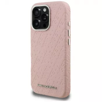Karl Lagerfeld FW Stamped Karl MagSafe Case for iPhone 16 Pro Max Pink