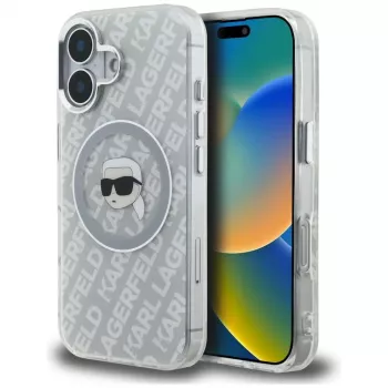 Karl Lagerfeld IML Karl Head Logo MacSafe Macīgs iPhone 16, Pelēks