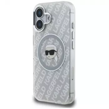 Karl Lagerfeld IML Karl Head Logo MacSafe Macīgs iPhone 16, Pelēks
