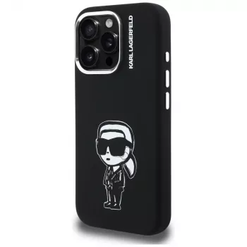 KARL LAGERFELD Silicone Karl Sketch MagSafe Case Apple iPhone 16 Pro Max, Black