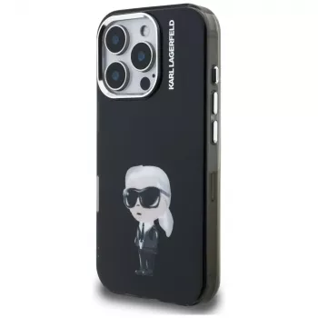 Karl Lagerfeld IML Aquarelle Karl & Logo Maciņš iPhone 16 Pro Max Melns