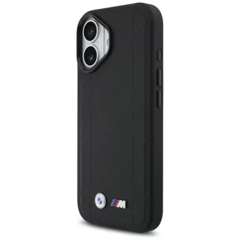 BMW M Quilted Logo MagSafe apvalks Apple iPhone 17, melns
