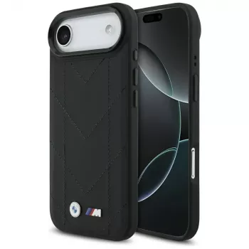 BMW M Quilted Logo MagSafe apvalks Apple iPhone Air, melns