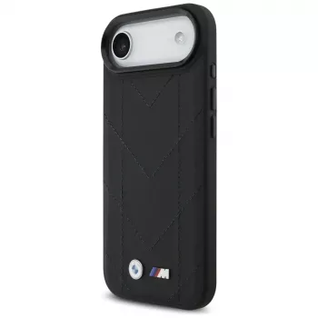 BMW M Quilted Logo MagSafe apvalks Apple iPhone Air, melns