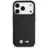 BMW M Quilted Logo MagSafe apvalks Apple iPhone 17 Pro, melns