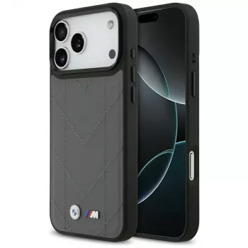 BMW M Quilted Logo MagSafe Case iPhone 17 Pro Max Antracīts