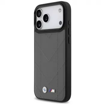 BMW M Quilted Logo MagSafe Case iPhone 17 Pro Max Antracīts