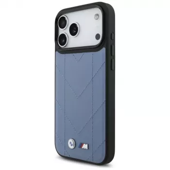 BMW M Quilted Logo MacSafe Macīgs iPhone 17 Pro Max Zils