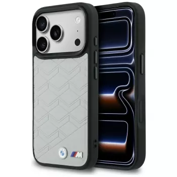 BMW M Shape Logo MagSafe apvalks Apple iPhone 17 Pro, pelēks