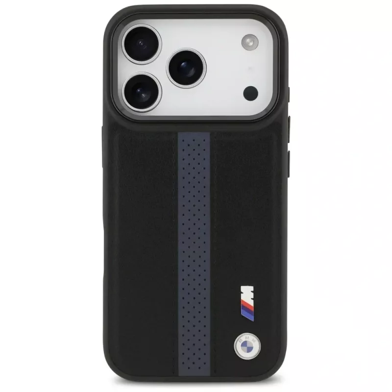 BMW M Perforated Stripe Logo MagSafe Case for iPhone 17 Pro Blue