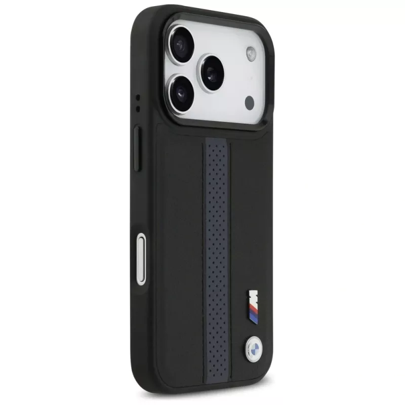 BMW M Perforated Stripe Logo MagSafe Case for iPhone 17 Pro Blue