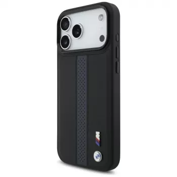 BMW M Perforated Stripe Logo MacSafe Macīgs iPhone 17 Pro Max Zils