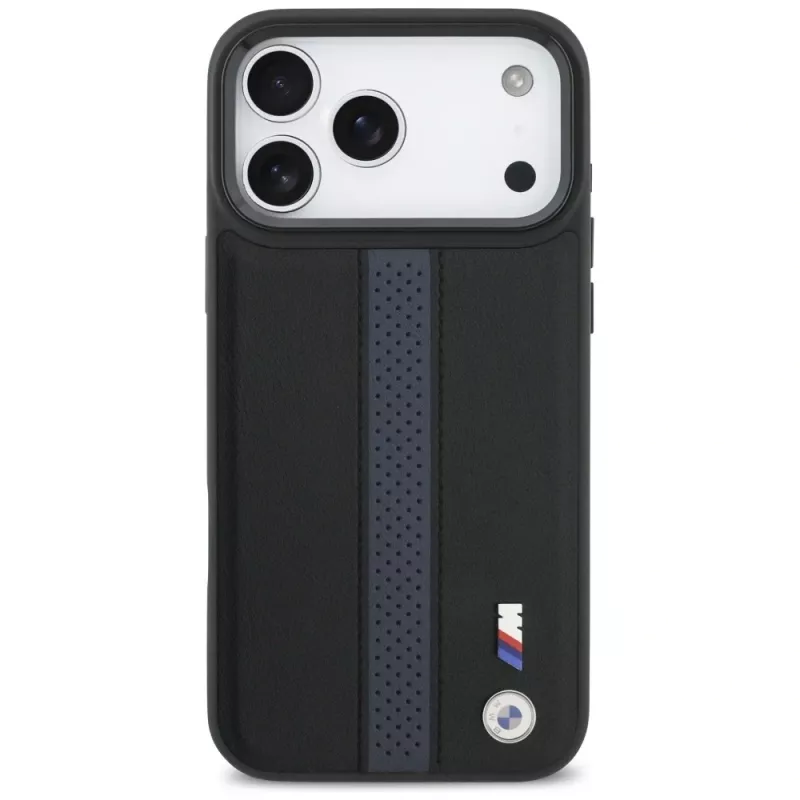 BMW M Perforated Stripe Logo MacSafe Macīgs iPhone 17 Pro Max Zils