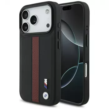 BMW M Perforated Stripe Logo MagSafe Case iPhone 17 Pro Red