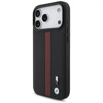 BMW M Perforated Stripe Logo MagSafe vāciņš Apple iPhone 17 Pro Max, sarkans