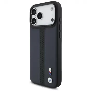 BMW M Perforated Stripe Logo MagSafe Case for iPhone 17 Pro Max Navy