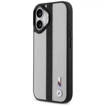 BMW M Perforated Stripe Logo MagSafe apvalks Apple iPhone 17, pelēks