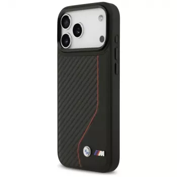 BMW M Carbon Line & Logo MacSafe Macīgs Vāciņš iPhone 17 Pro Max Sarkanā Krāsā