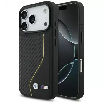 BMW M Carbon Line & Logo MacSafe Macīgs Vāciņš iPhone 17 Pro Dzeltens