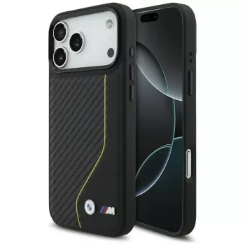 BMW M Carbon Line & Logo MacCase iPhone 17 Pro Max Dzeltenā