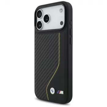 BMW M Carbon Line & Logo MacCase iPhone 17 Pro Max Dzeltenā