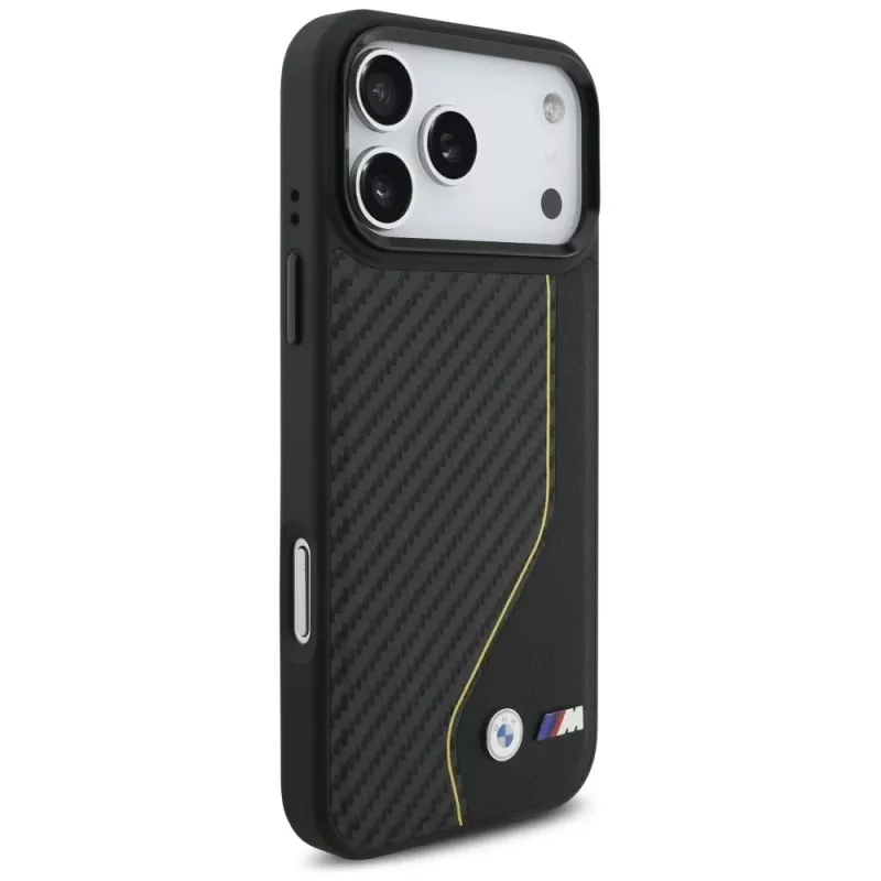 BMW M Carbon Line & Logo MacCase iPhone 17 Pro Max Dzeltenā
