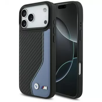 BMW M Carbon Logo Macīgs MacSafe Vāciņš iPhone 17 Pro Max Zils