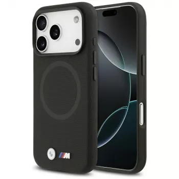 BMW M FW Metal Logo Macīgais MacSafe Vāciņš Apple iPhone 17 Pro Melns