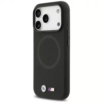 BMW M FW Metal Logo MagSafe apvalks Apple iPhone 17 Pro Max, melns